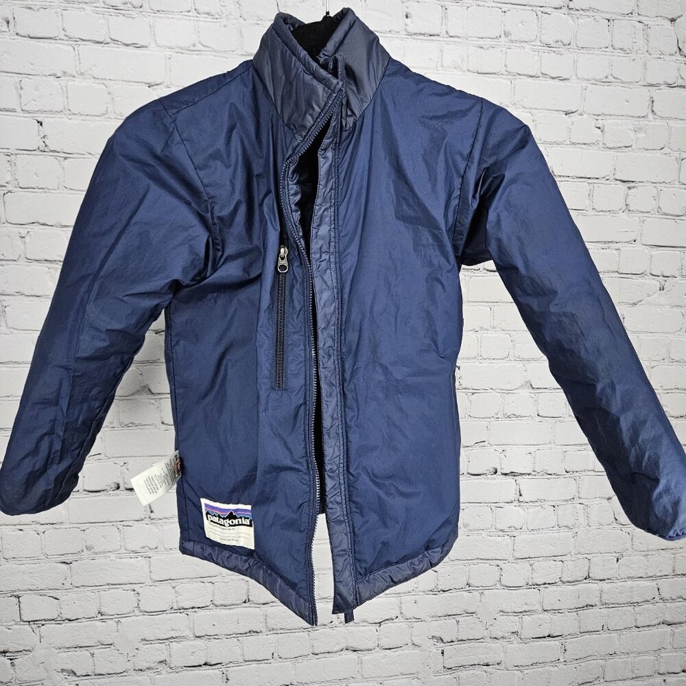 Patagonia Blue PrimaLoft Full Zip Insulated Zip Pockets Puffer Jacket Kids 10 M - Picture 6 of 16